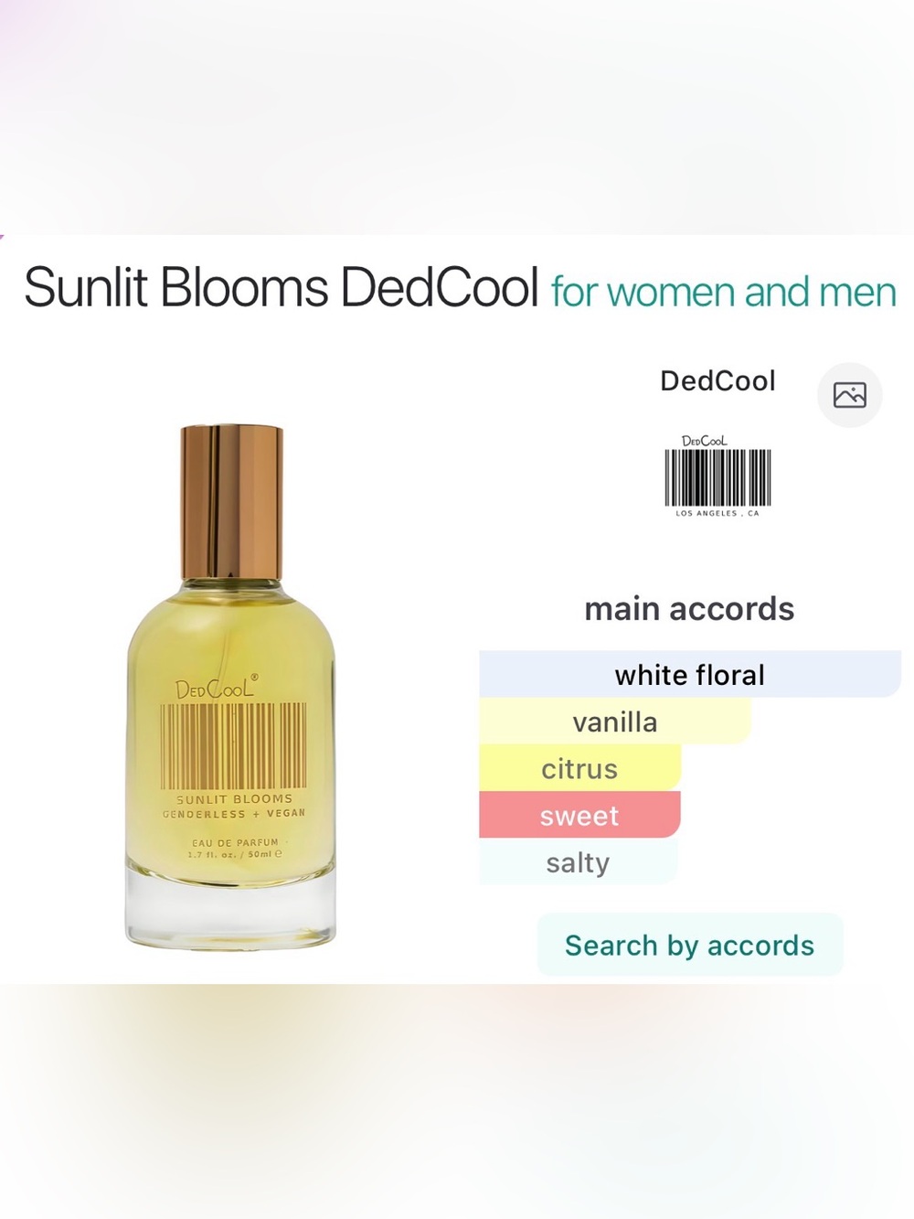 Dedcool Sunlit Blooms travel size 15ml